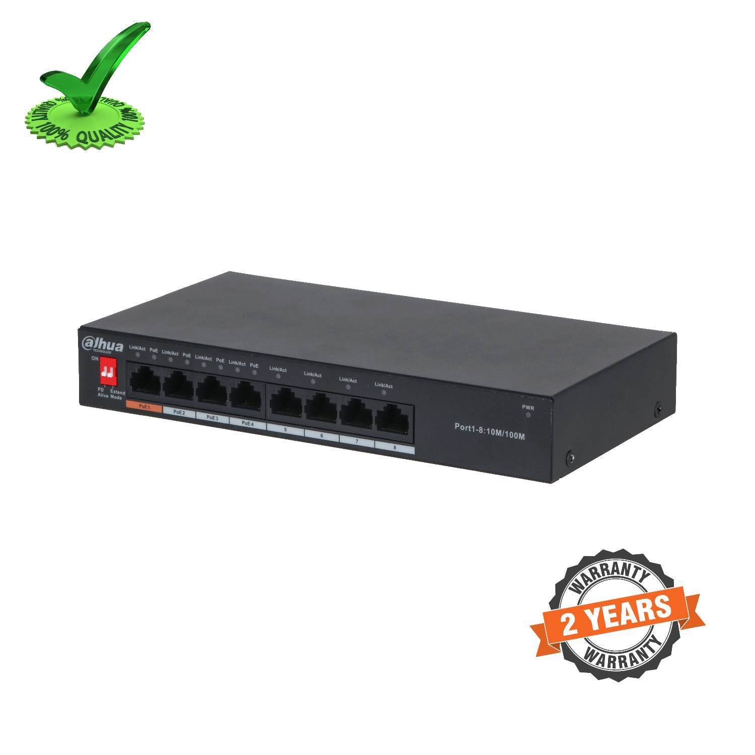 Dahua DH-PFS3008-8ET-60 8-Port Switch with 4-Port PoE Dahua DH-PFS3008-8ET-60 8-Port Switch with 4-Port PoE